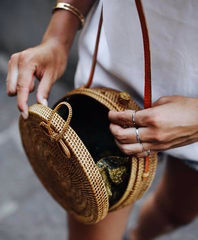 bali island hand woven bag medium